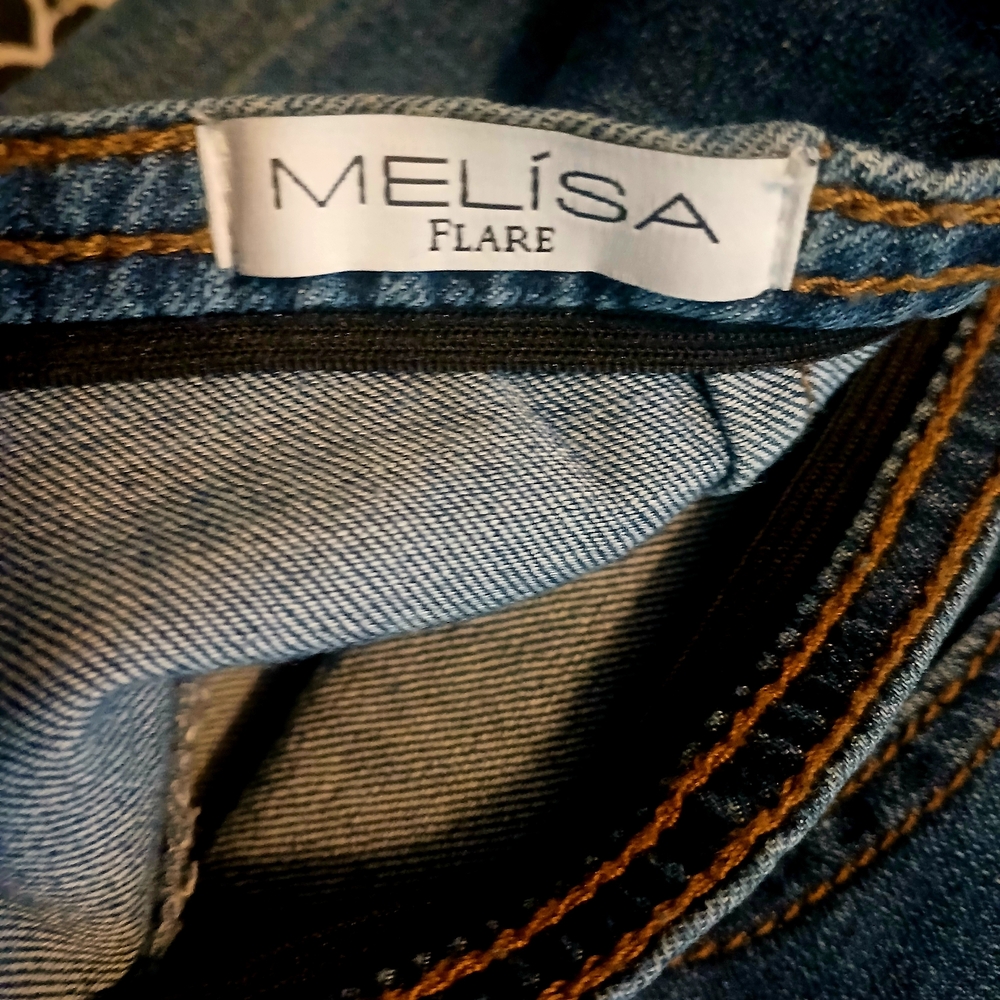 sofia by sofia vergara Dark Blue Flare Jeans with Contrast Stitching